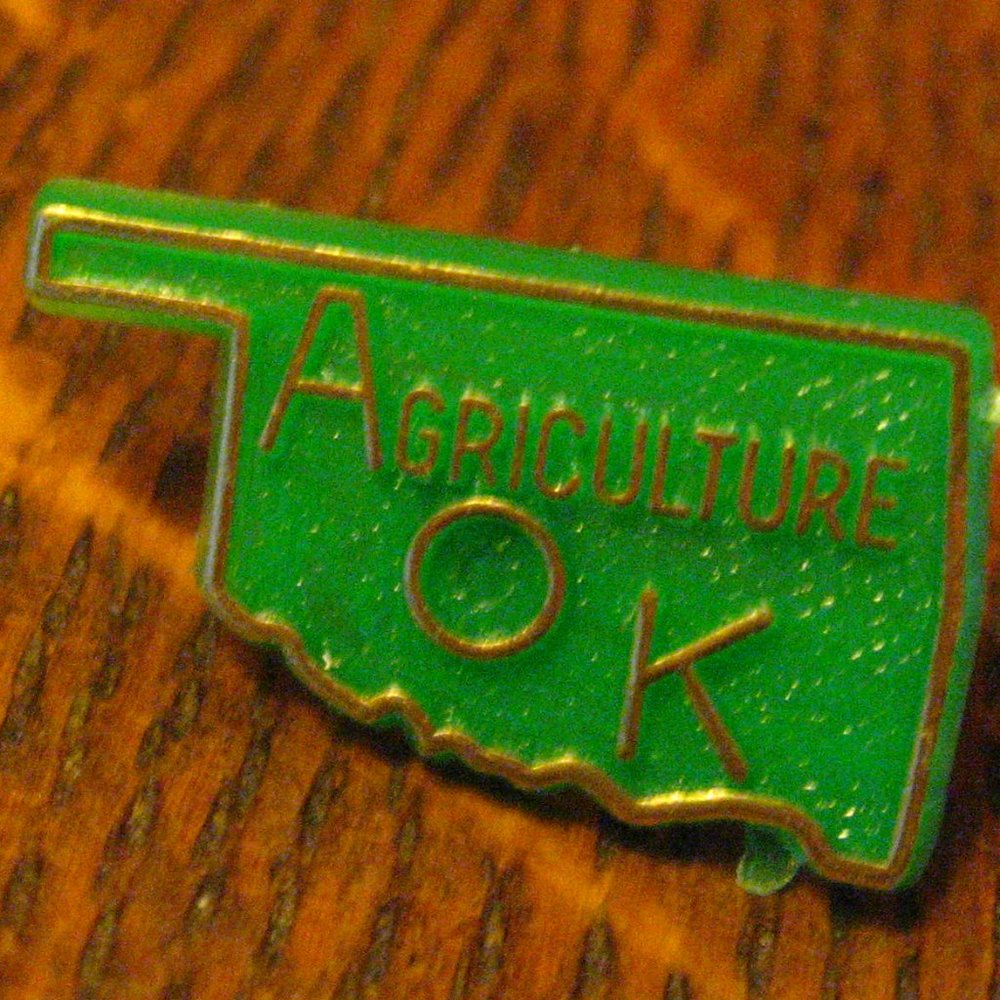 Oklahoma Agriculture Lapel Pin Souvenir OK